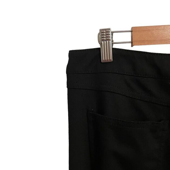 White House Black Market Black Button Ankle Side Zip Rayon Spandex Blend Pants - Picture 6 of 7